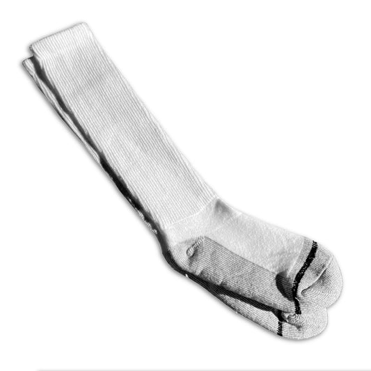 white rookier over the calf socks - looser knee socks