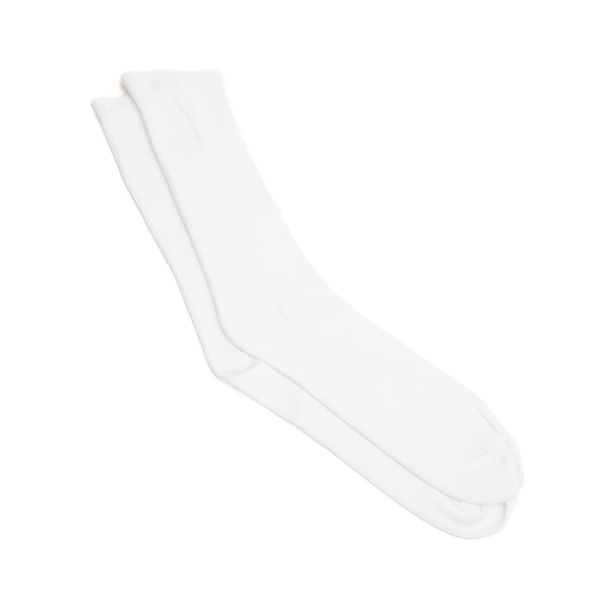 white crew socks - white mid calf socks