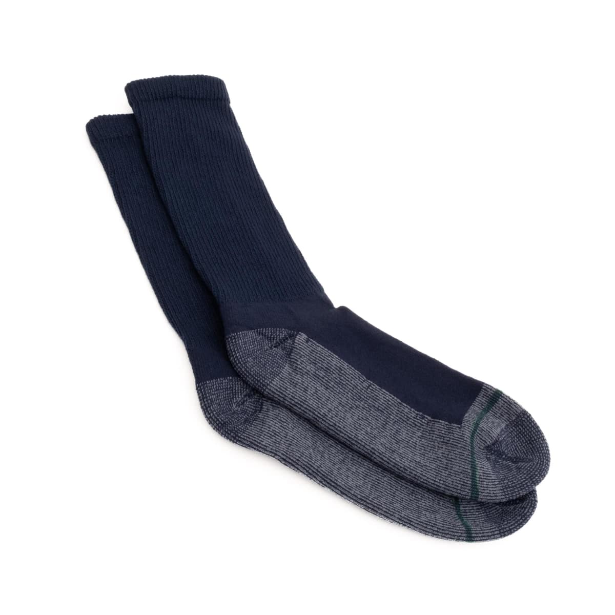roomier navy crew socks - looser mid calf socks