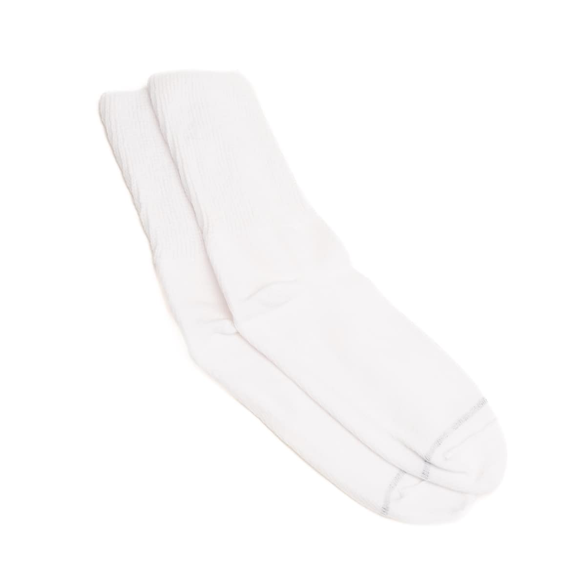 white crew socks - white mid calf socks